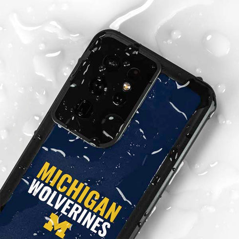University of Michigan Wolverines M Galaxy S24 Ultra Waterproof Case