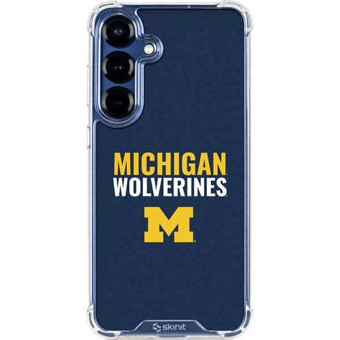 University of Michigan Wolverines M Galaxy S25 Clear Case