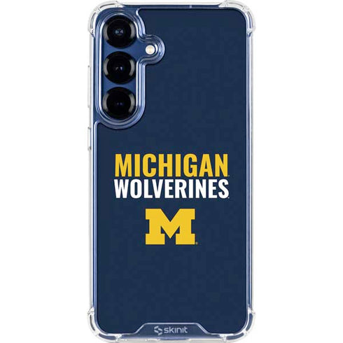University of Michigan Wolverines M Galaxy S25 FE Clear Case