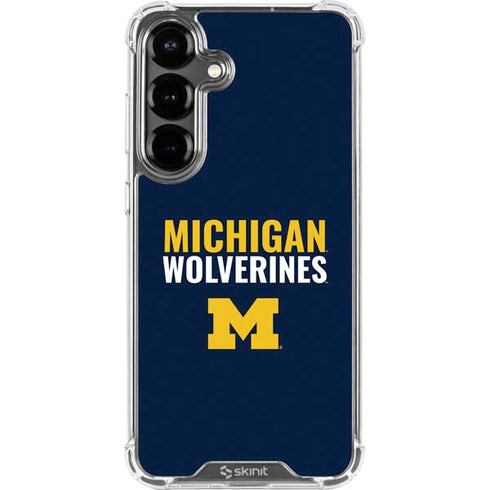 University of Michigan Wolverines M Galaxy S26 Clear Case