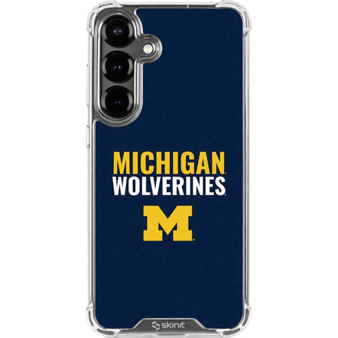 University of Michigan Wolverines M Galaxy S26 Plus Clear Case