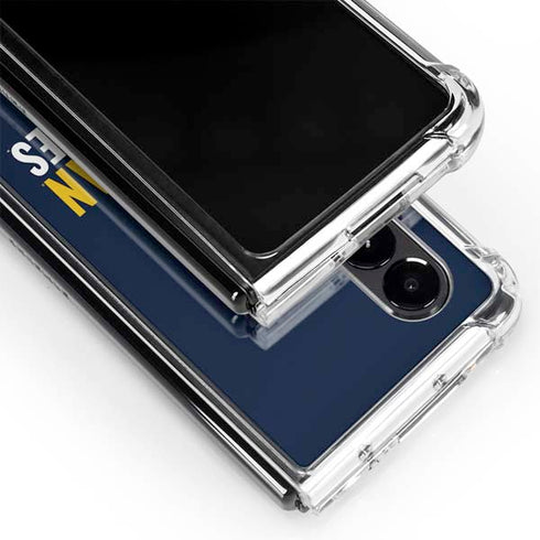 University of Michigan Wolverines M Galaxy Z Fold4 5G Clear Case