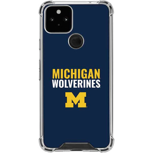 University of Michigan Wolverines M Google Pixel 5 Clear Case