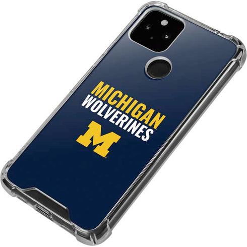 University of Michigan Wolverines M Google Pixel 5 Clear Case