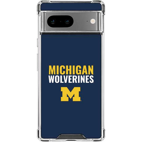 University of Michigan Wolverines M Google Pixel 8a Clear Case
