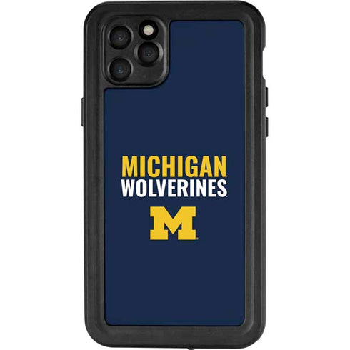 University of Michigan Wolverines M iPhone 11 Pro Max Waterproof Case