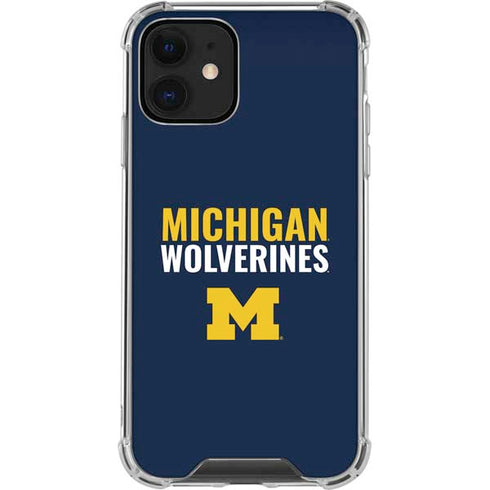 University of Michigan Wolverines M iPhone 12 Clear Case