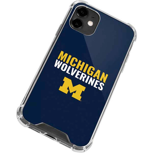 University of Michigan Wolverines M iPhone 12 Clear Case