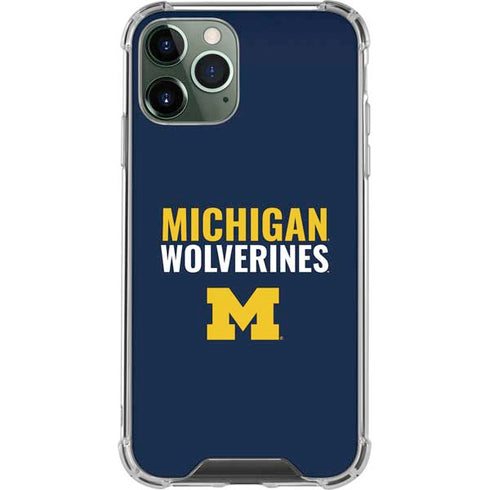 University of Michigan Wolverines M iPhone 12 Pro Clear Case