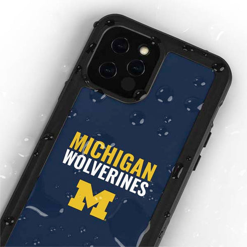 University of Michigan Wolverines M iPhone 12 Pro Waterproof Case