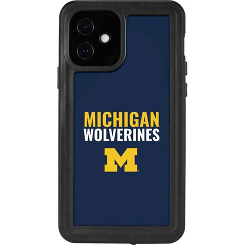 University of Michigan Wolverines M iPhone 12 Waterproof Case