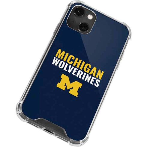 University of Michigan Wolverines M iPhone 13 Mini Clear Case