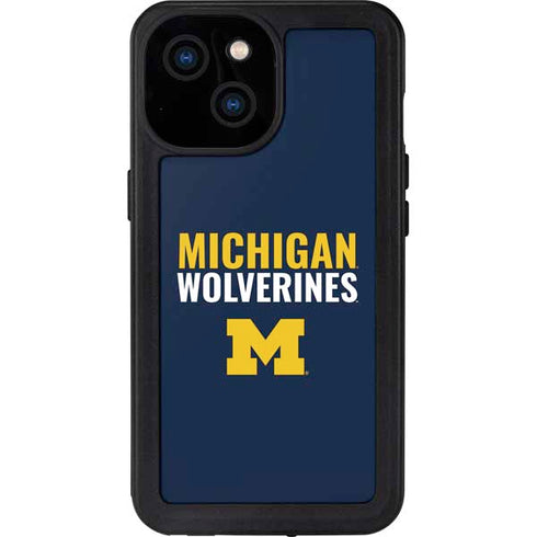 University of Michigan Wolverines M iPhone 13 Mini Waterproof Case