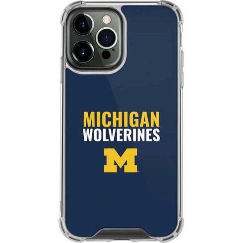 University of Michigan Wolverines M iPhone 13 Pro Max Clear Case
