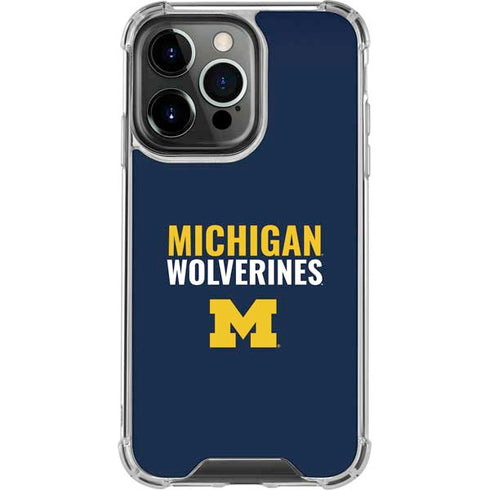University of Michigan Wolverines M iPhone 14 Pro Clear Case