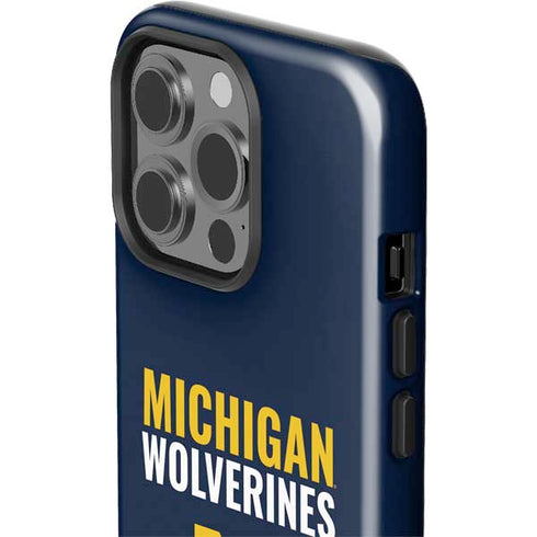 University of Michigan Wolverines M iPhone 14 Pro Impact Case