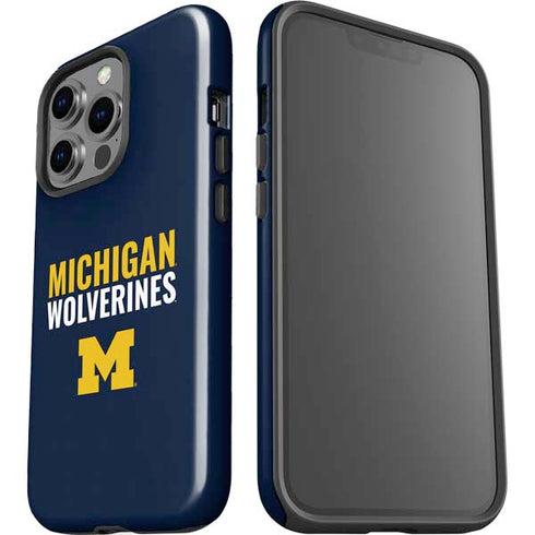 University of Michigan Wolverines M iPhone 14 Pro Impact Case