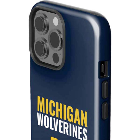 University of Michigan Wolverines M iPhone 14 Pro Max Impact Case