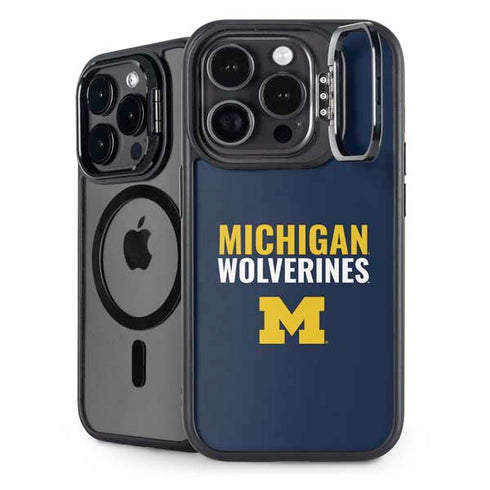University of Michigan Wolverines M iPhone 14 Pro Max Kickstand Case