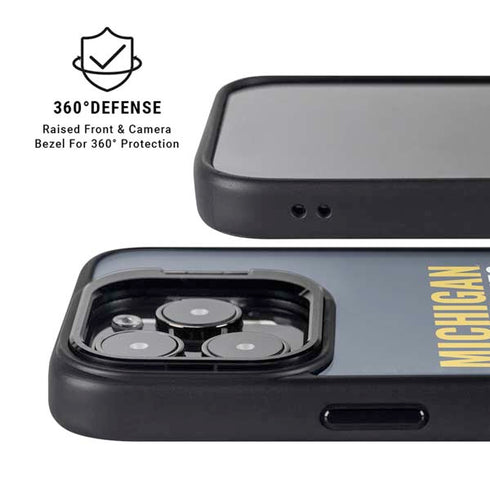 University of Michigan Wolverines M iPhone 14 Pro Max Kickstand Case