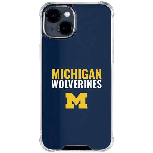 University of Michigan Wolverines M iPhone 15 Clear Case