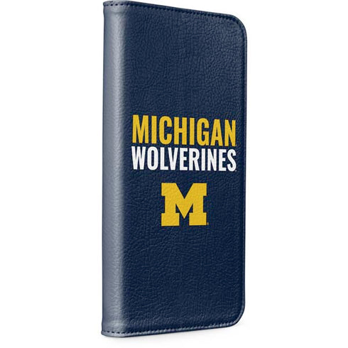 University of Michigan Wolverines M iPhone 15 Pro Max Folio Case