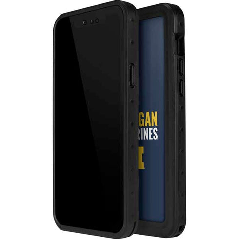 University of Michigan Wolverines M iPhone 15 Pro Waterproof Case
