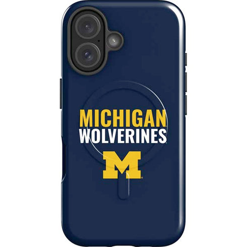 University of Michigan Wolverines M iPhone 16 Magsafe Impact Case