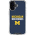 University of Michigan Wolverines M iPhone 16 Plus Clear Case