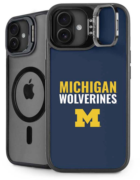 University of Michigan Wolverines M iPhone 16 Plus Kickstand Case
