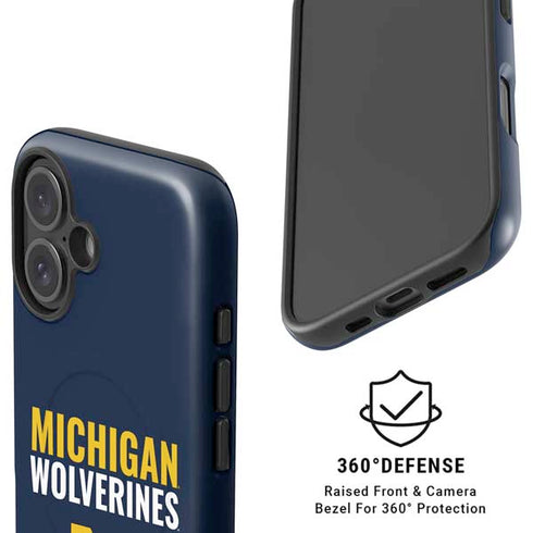 University of Michigan Wolverines M iPhone 16 Plus Magsafe Impact Case