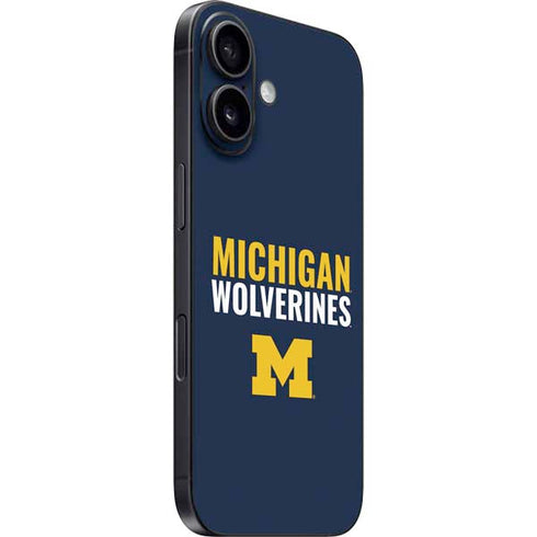 University of Michigan Wolverines M iPhone 16 Plus Skin