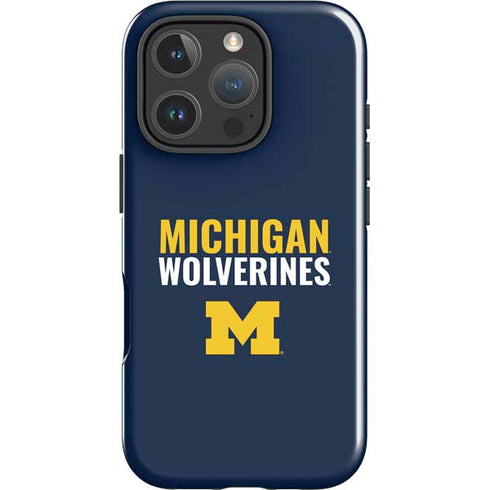 University of Michigan Wolverines M iPhone 16 Pro Impact Case
