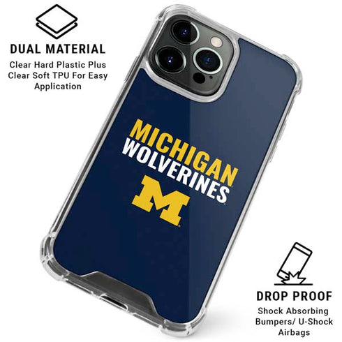 University of Michigan Wolverines M iPhone 16 Pro Max Clear Case