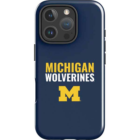 University of Michigan Wolverines M iPhone 16 Pro Max Impact Case