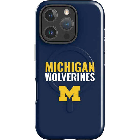 University of Michigan Wolverines M iPhone 16 Pro Max Magsafe Impact Case