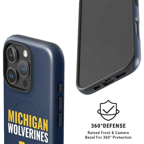 University of Michigan Wolverines M iPhone 16 Pro Max Magsafe Impact Case