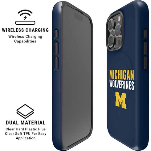 University of Michigan Wolverines M iPhone 16 Pro Max Magsafe Impact Case