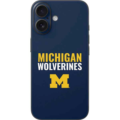 University of Michigan Wolverines M iPhone 16 Skin