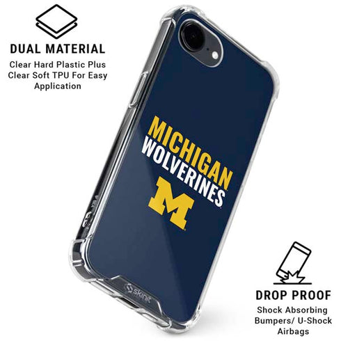 University of Michigan Wolverines M iPhone 16e Clear Case