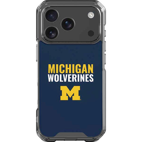 University of Michigan Wolverines M iPhone 17 Pro Clear Case