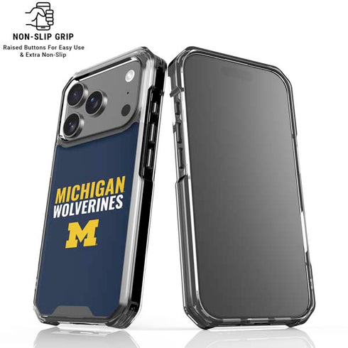 University of Michigan Wolverines M iPhone 17 Pro Clear Case