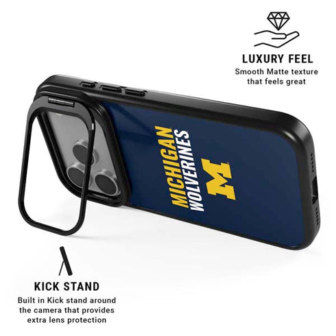 University of Michigan Wolverines M iPhone 17 Pro Kickstand Case