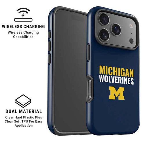 University of Michigan Wolverines M iPhone 17 Pro Magsafe Impact Case