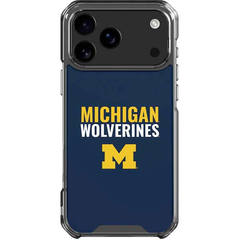 University of Michigan Wolverines M iPhone 17 Pro Max Clear Case