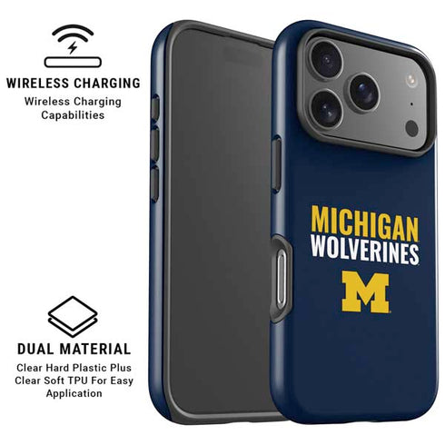 University of Michigan Wolverines M iPhone 17 Pro Max Magsafe Impact Case