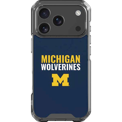 University of Michigan Wolverines M iPhone 18 Pro Clear Case