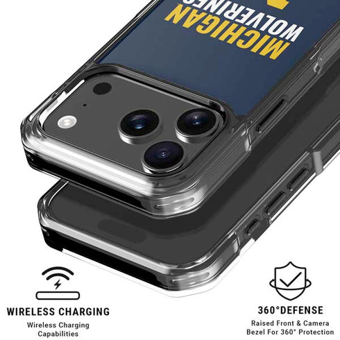 University of Michigan Wolverines M iPhone 18 Pro Clear Case