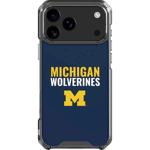 University of Michigan Wolverines M iPhone 18 Pro Max Clear Case