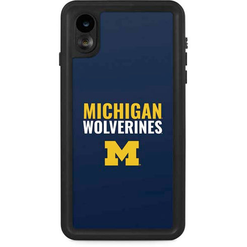 University of Michigan Wolverines M iPhone XR Waterproof Case